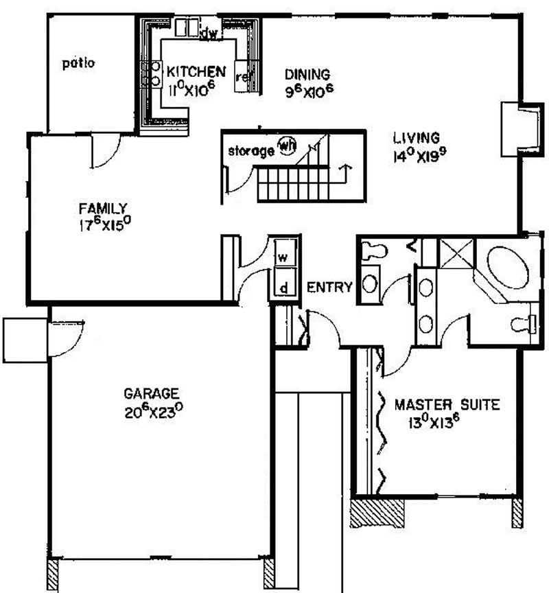 Floor Plan First Story of Transitional Plan #145-1862