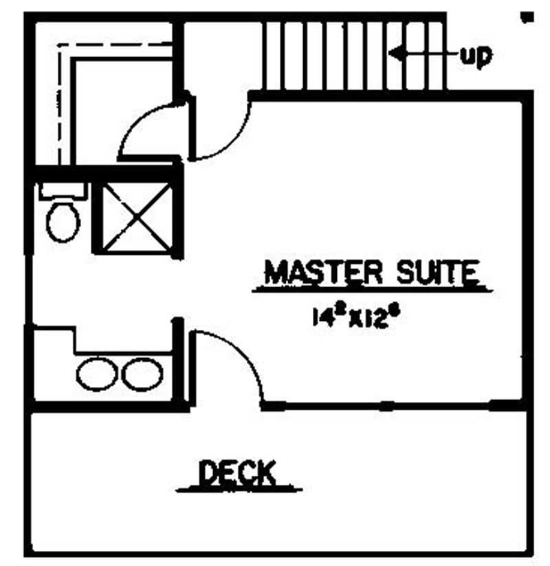 Floor Plan Second Story of Vacation Homes Plan #145-1863