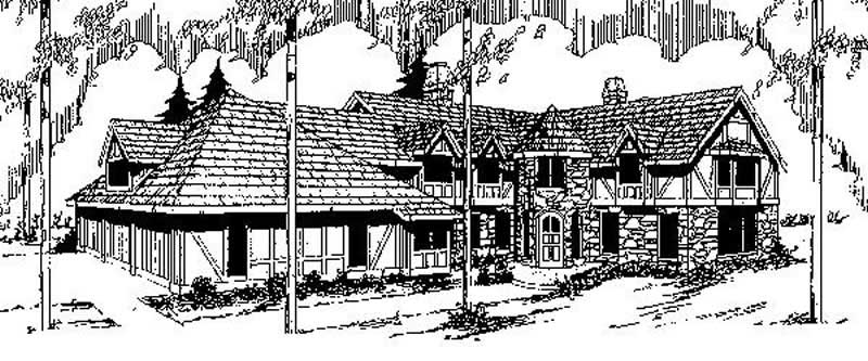 Front view of Contemporary home (ThePlanCollection: House Plan #145-1884)
