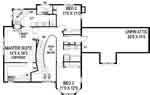 Floor Plan Second Story of Contemporary Plan #145-1891