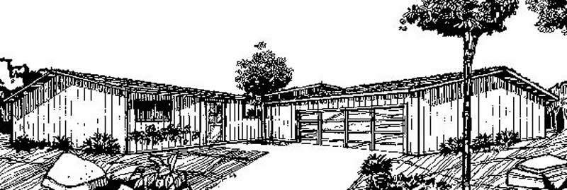Front view of Small House Plans home (ThePlanCollection: House Plan #145-1894)