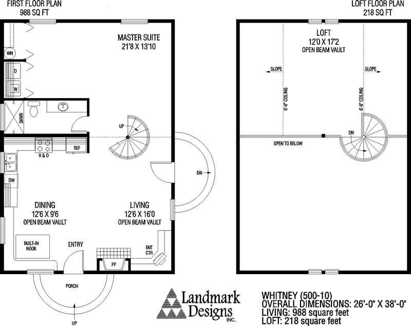 Floor Plan First Story of Vacation Homes Plan #145-1899