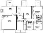 Floor Plan First Story of Small House Plans #145-1913