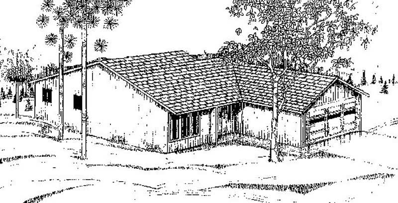 Front view of Small House Plans home (ThePlanCollection: House Plan #145-1914)