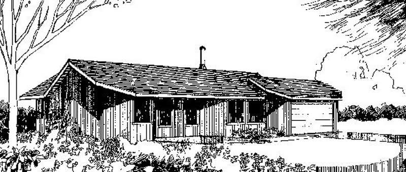 Front view of Small House Plans home (ThePlanCollection: House Plan #145-1928)
