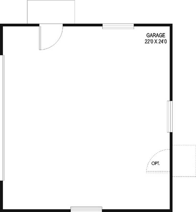 Floor Plan Garage of Garage Plan #145-1932