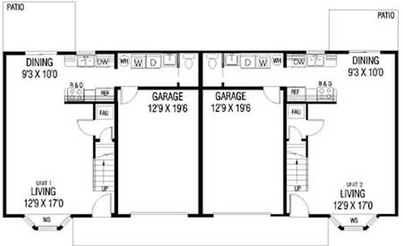 Floor Plan First Story of Plan #145-1936