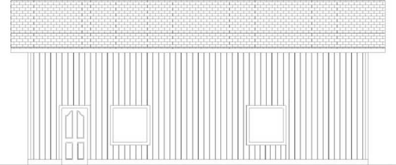 Front view of Garage home (ThePlanCollection: House Plan #145-1937)