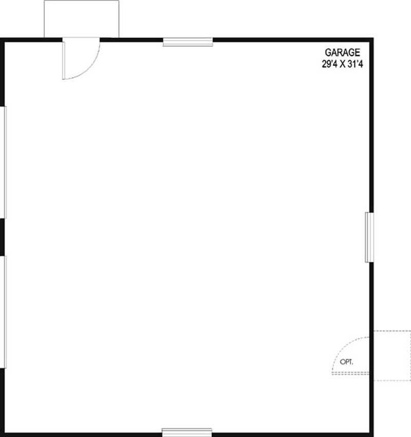 Floor Plan Garage of Garage Plan #145-1974