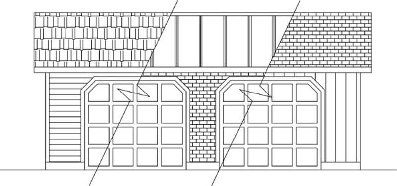 Front view of Garage home (ThePlanCollection: House Plan #145-1976)