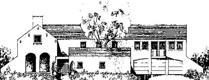Front view of Mediterranean home (ThePlanCollection: House Plan #145-1983)