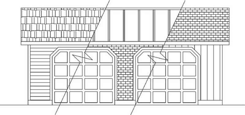 Front view of Garage home (ThePlanCollection: House Plan #145-1998)