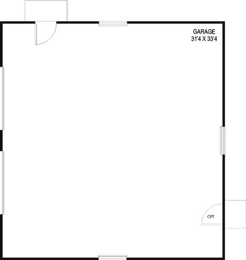 Floor Plan Garage of Garage Plan #145-1998