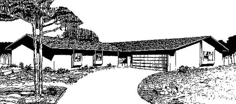 Front view of Small House Plans home (ThePlanCollection: House Plan #145-2001)