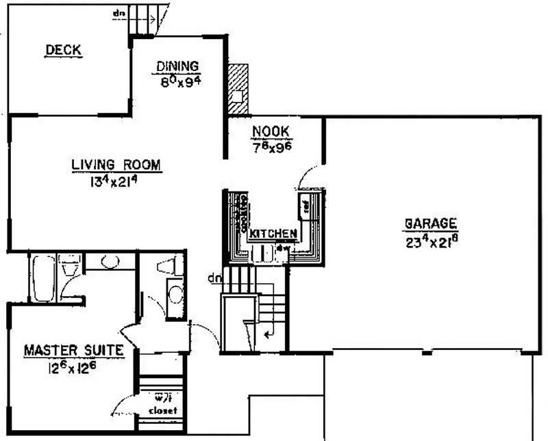 Floor Plan Second Story of Small House Plans #145-2009