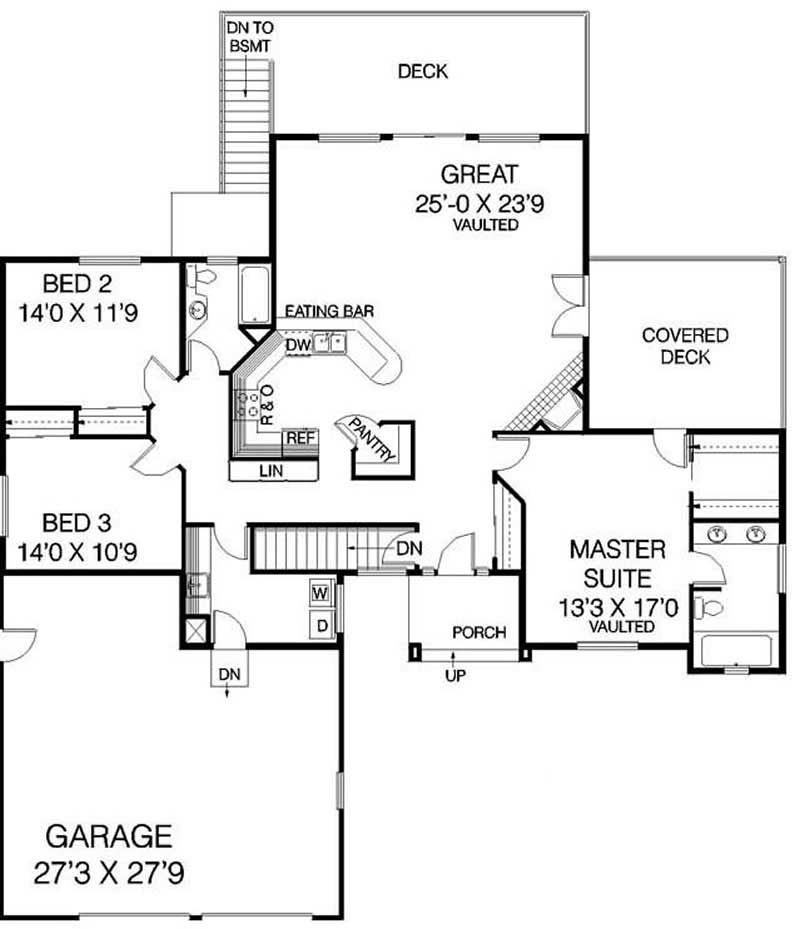 Floor Plan First Story of Plan #145-2018