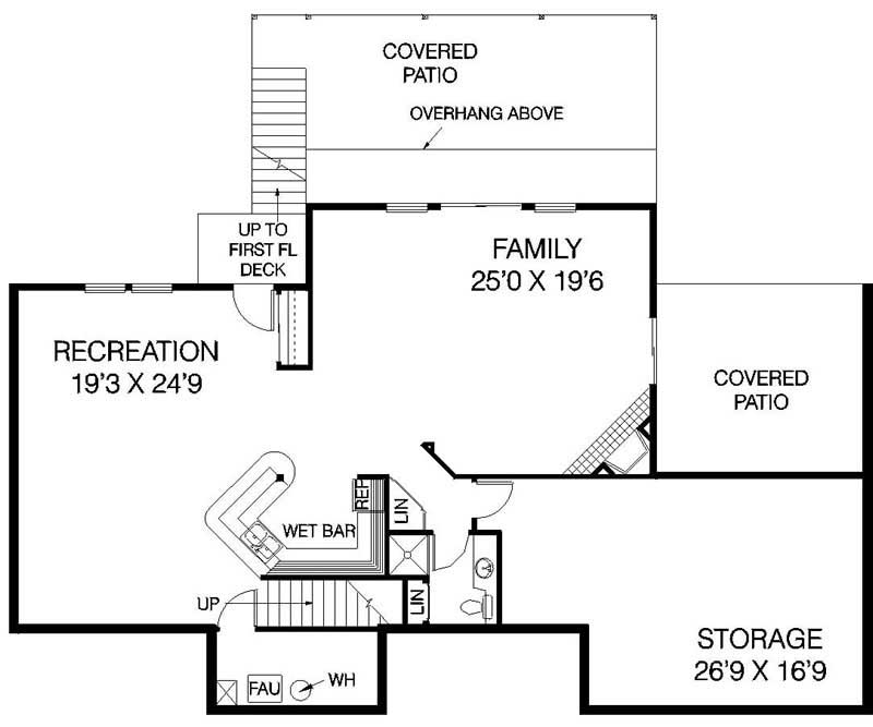 Floor Plan Second Story of Plan #145-2018