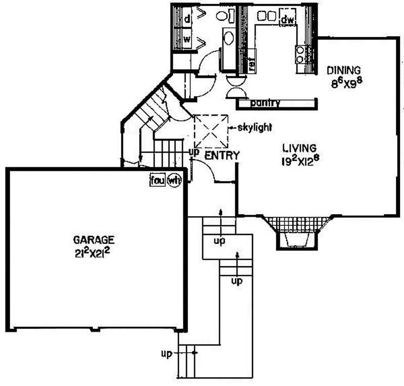 Floor Plan First Story of Contemporary Plan #145-2019