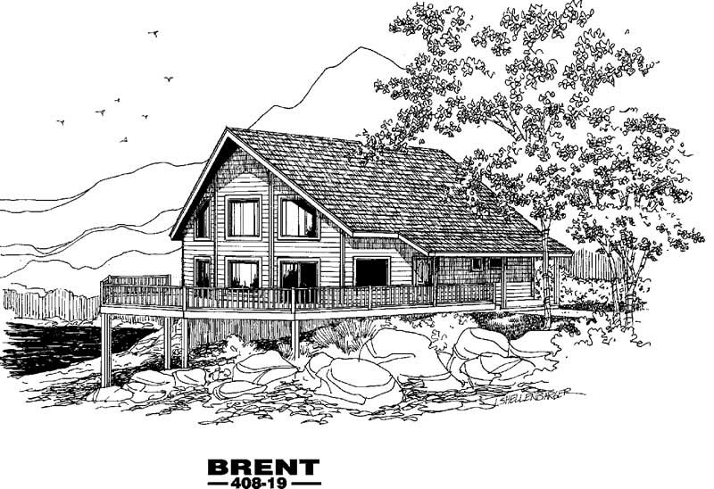 Front view of Contemporary home (ThePlanCollection: House Plan #145-2025)