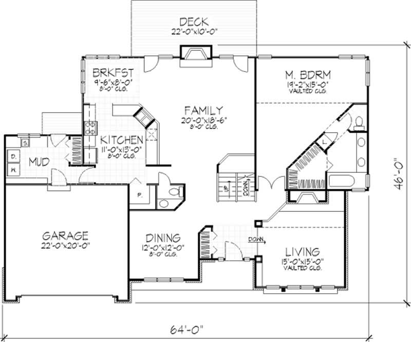 Floor Plan First Story of Plan #146-1011