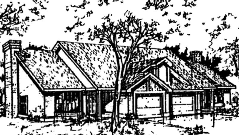 Front view of Duplex/Multi-Unit home (ThePlanCollection: House Plan #146-1021)