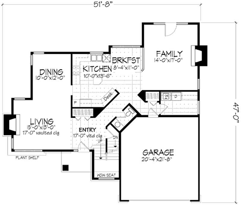 Floor Plan First Story of Country Plan #146-1115