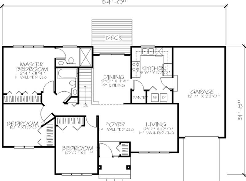 Floor Plan First Story of Country Plan #146-1139