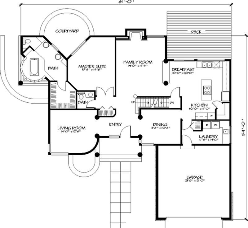 Floor Plan First Story of Cape Cod Plan #146-1194