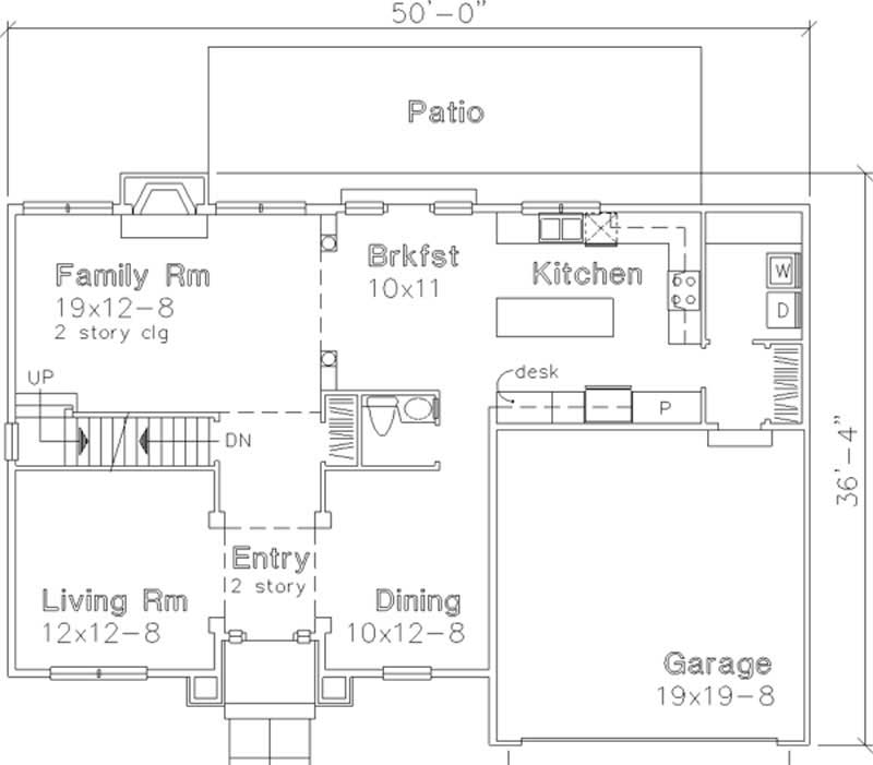 Floor Plan First Story of Contemporary Plan #146-1196