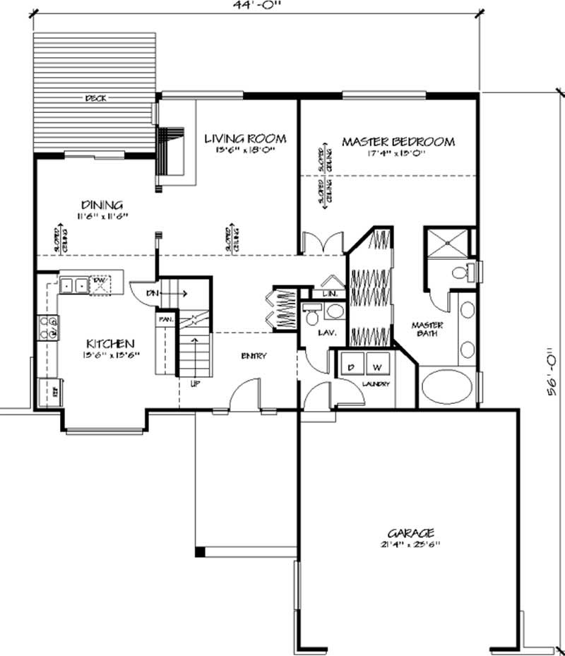 Floor Plan First Story of Country Plan #146-1221