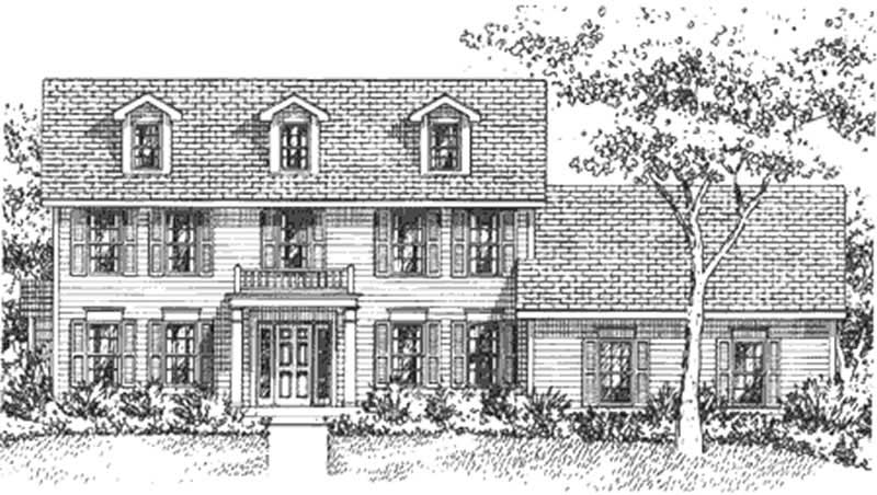 Home Plan Front Elevation of this 4-Bedroom,2508 Sq Ft Plan -146-1263