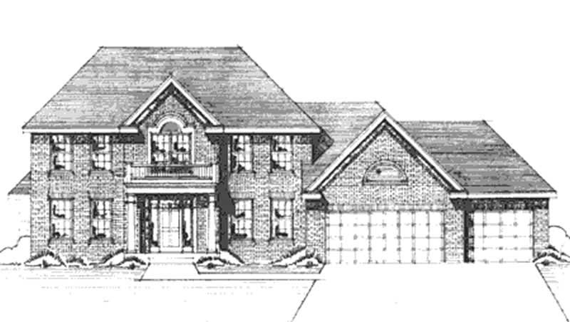Home Plan Front Elevation of this 4-Bedroom,2125 Sq Ft Plan -146-1268