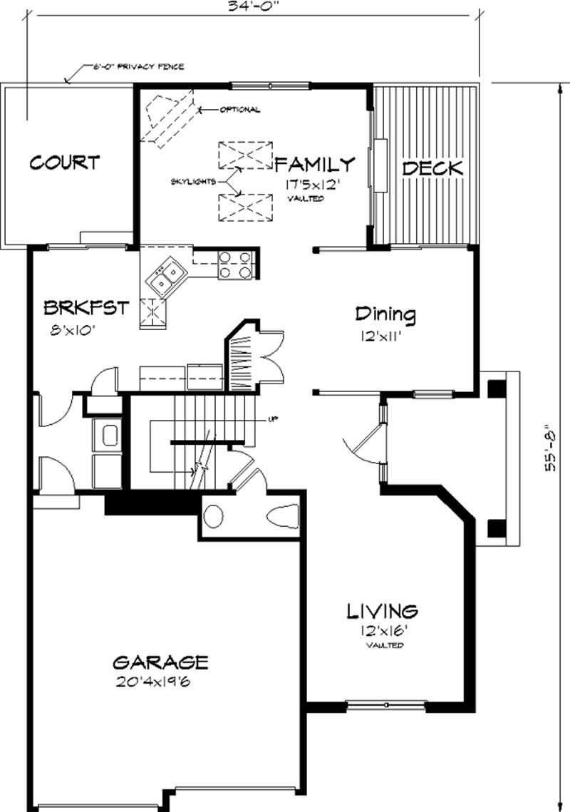 Floor Plan First Story of Country Plan #146-1290