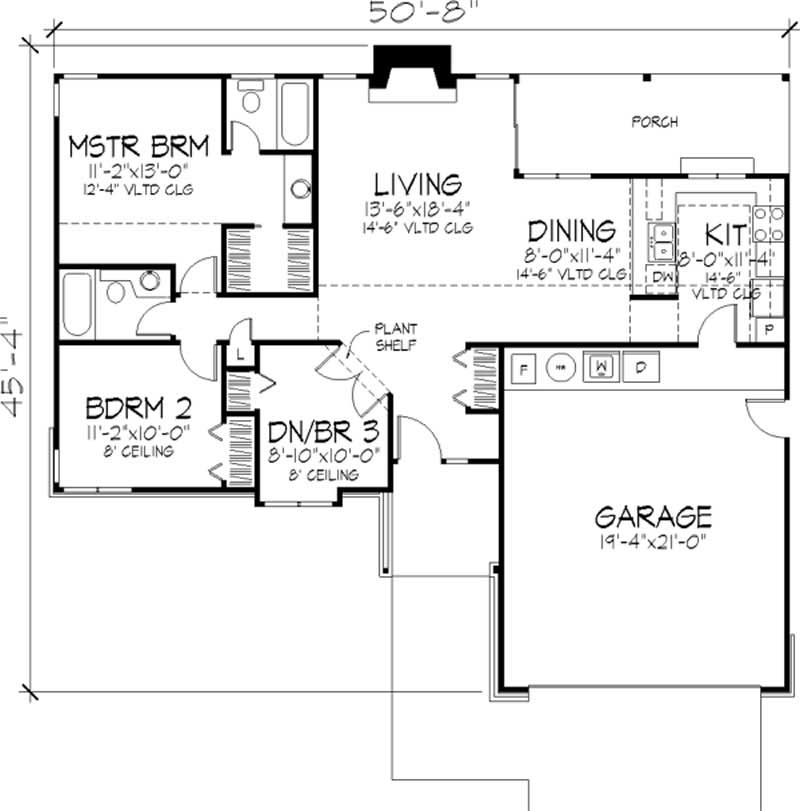 Floor Plan First Story of Country Plan #146-1296