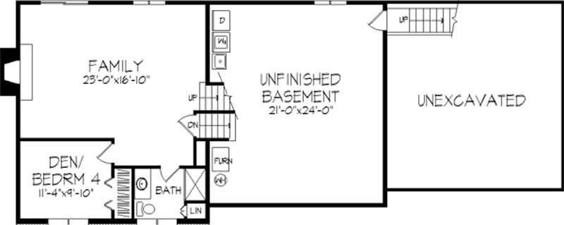 Floor Plan First Story of Craftsman Plan #146-1302