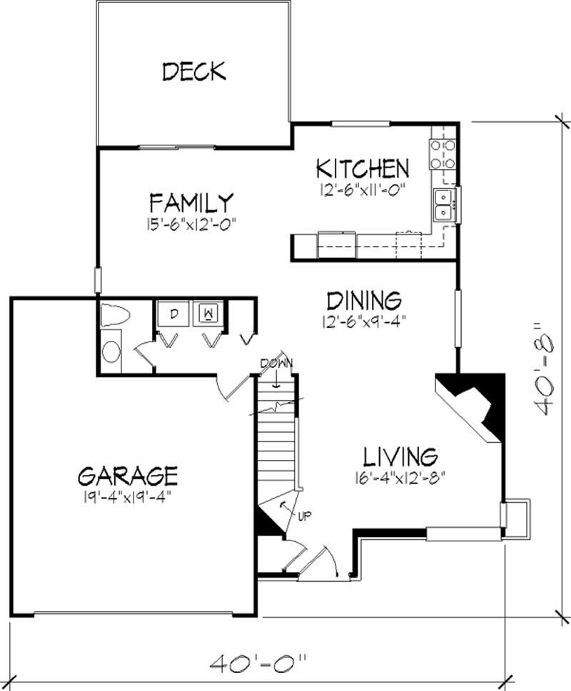 Floor Plan First Story of Country Plan #146-1323