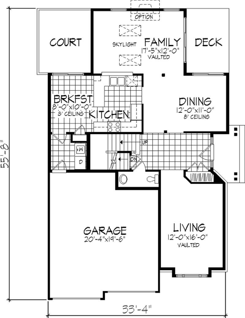 Floor Plan First Story of Contemporary Plan #146-1325
