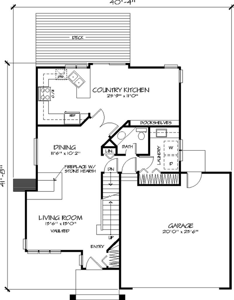 Floor Plan First Story of Country Plan #146-1353