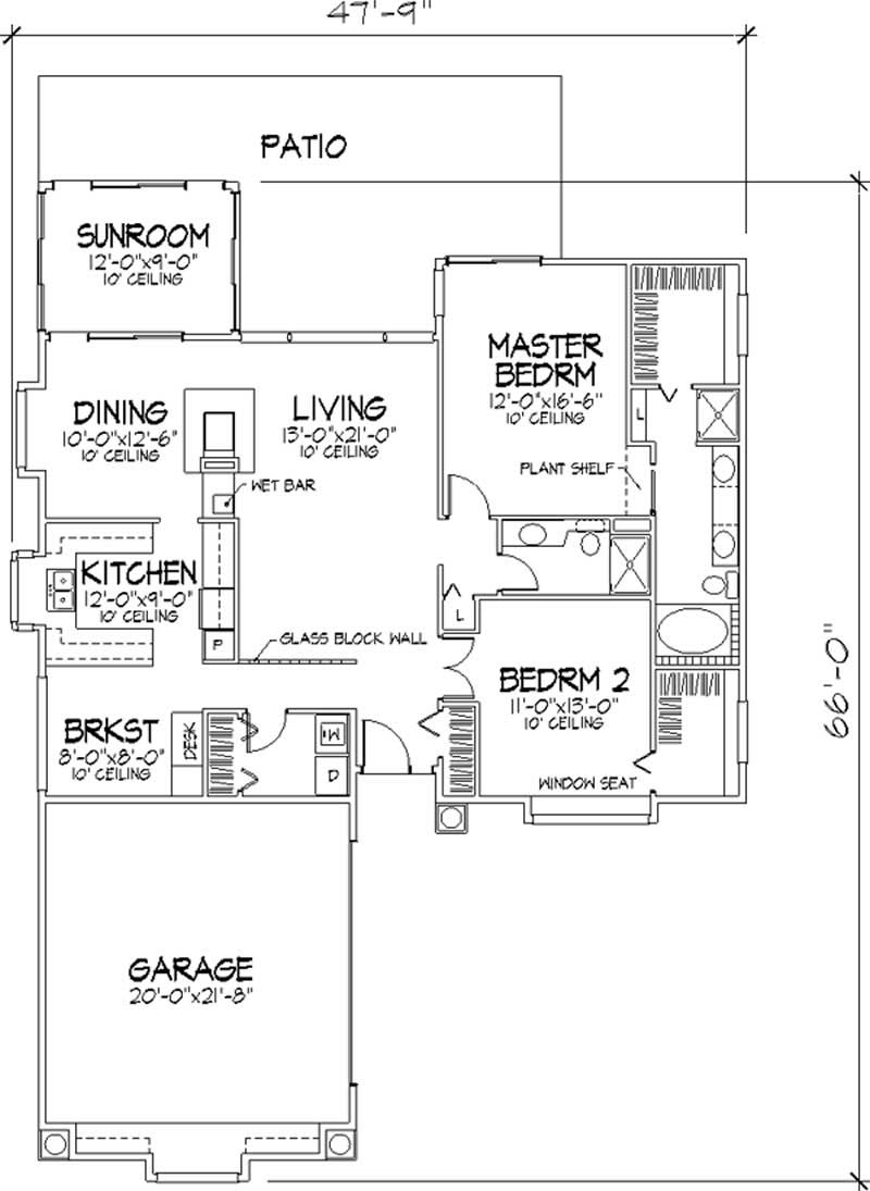 Floor Plan First Story of Country Plan #146-1384