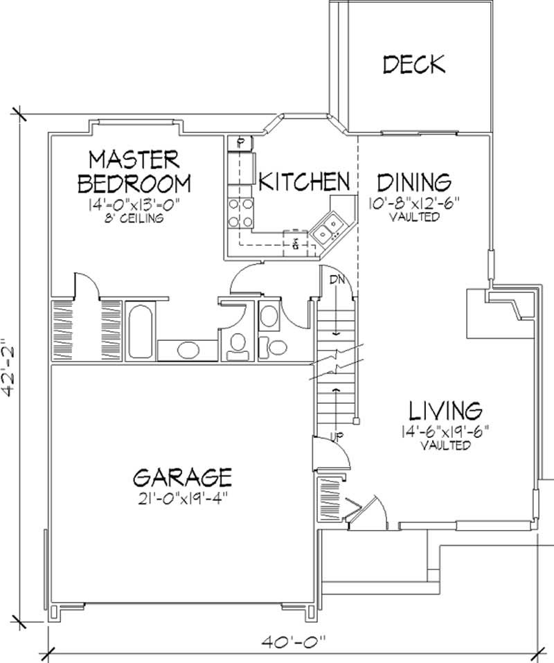 Floor Plan First Story of Cape Cod Plan #146-1389