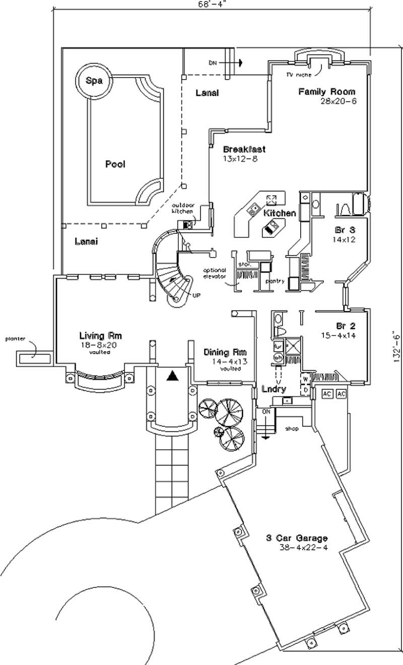 Floor Plan First Story of Cape Cod Plan #146-1451