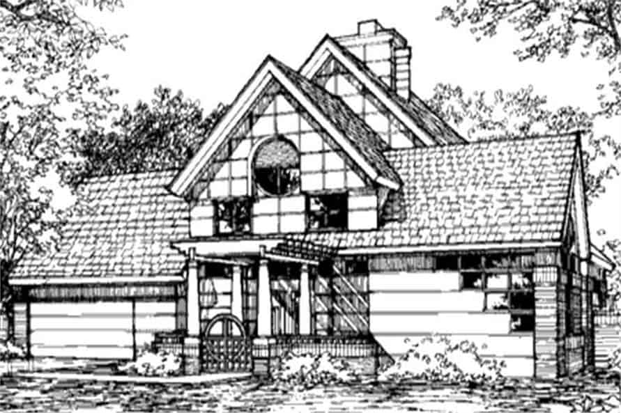Home Plan Front Elevation of this 3-Bedroom,4220 Sq Ft Plan -146-1453