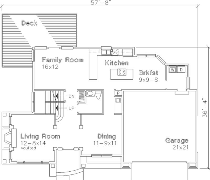 Floor Plan First Story of Country Plan #146-1472