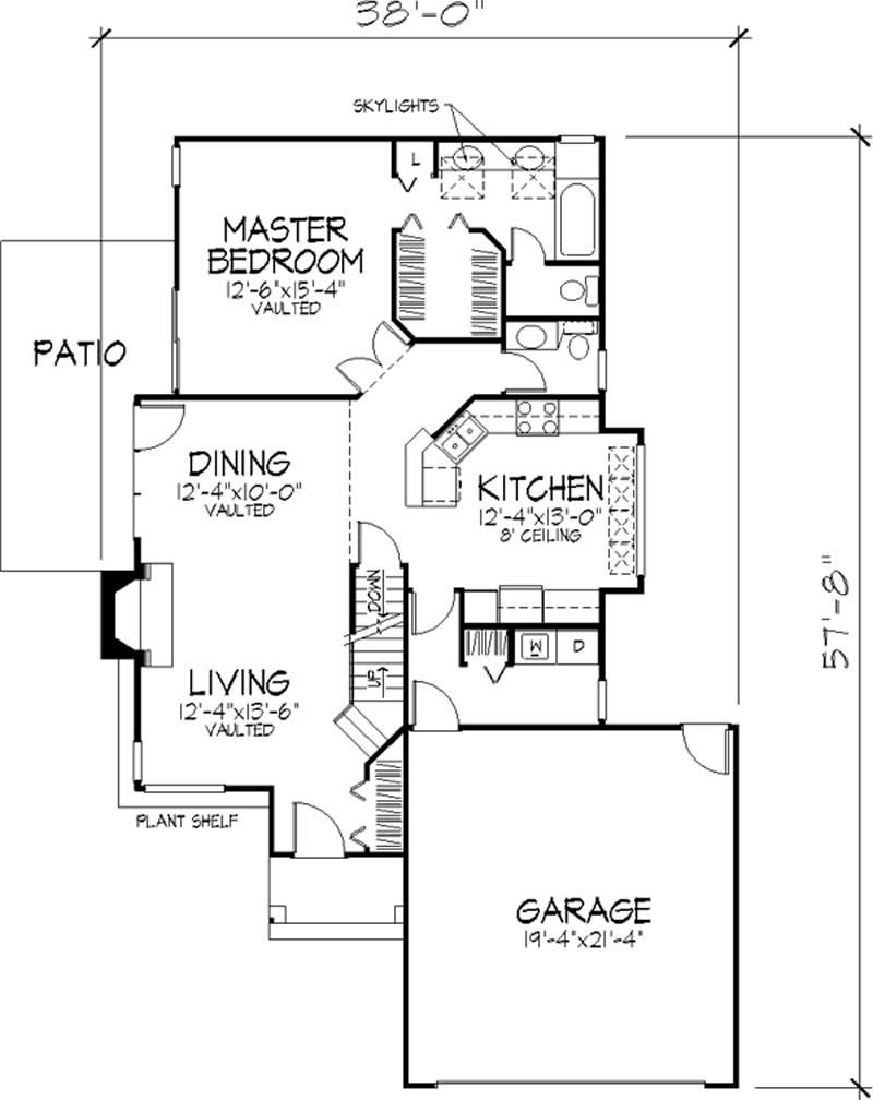Floor Plan First Story of Cape Cod Plan #146-1498