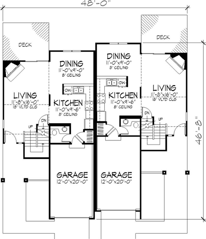 Floor Plan First Story of Multi-Unit Plan #146-1501