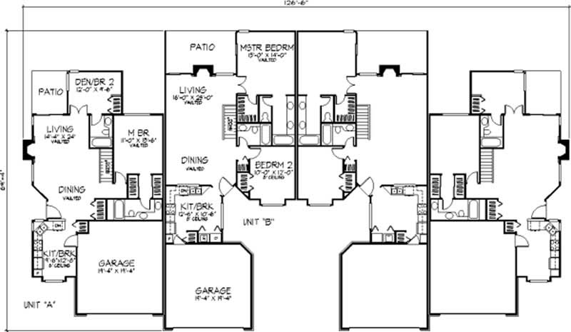 Floor Plan First Story of Multi-Unit Plan #146-1510