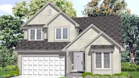 Front view of Country home (ThePlanCollection: House Plan #146-1526)