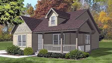 Front view of Craftsman home (ThePlanCollection: House Plan #146-1533)