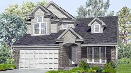 Front view of Country home (ThePlanCollection: House Plan #146-1555)
