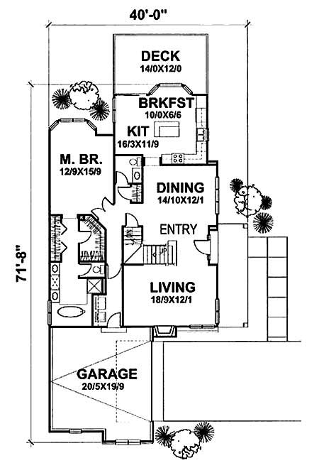 Floor Plan First Story of Cape Cod Plan #146-1575